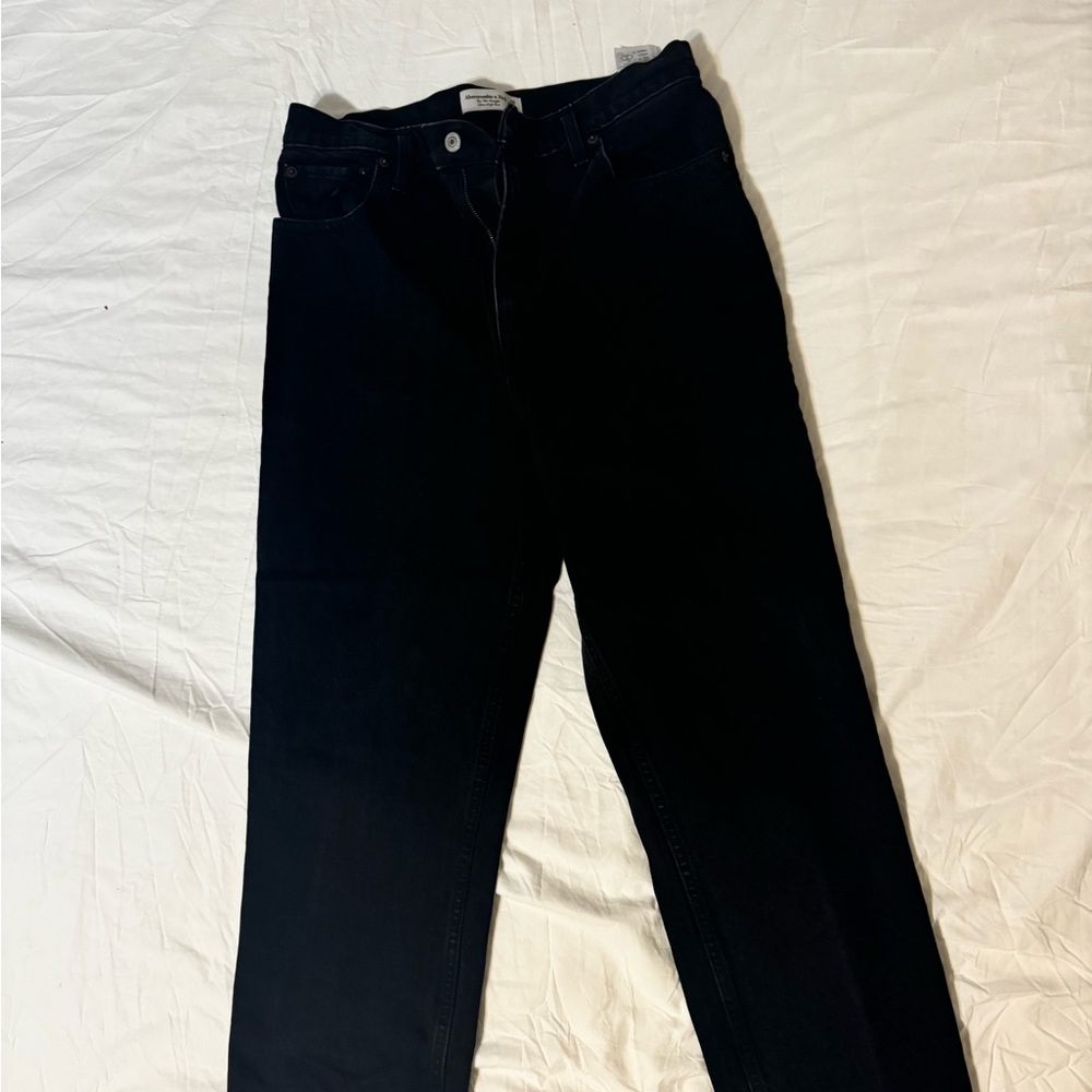 Abercrombie & Fitch Black Straight Leg Jeans